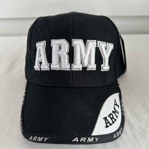 U.S. Army Black Embroidered Ball Cap